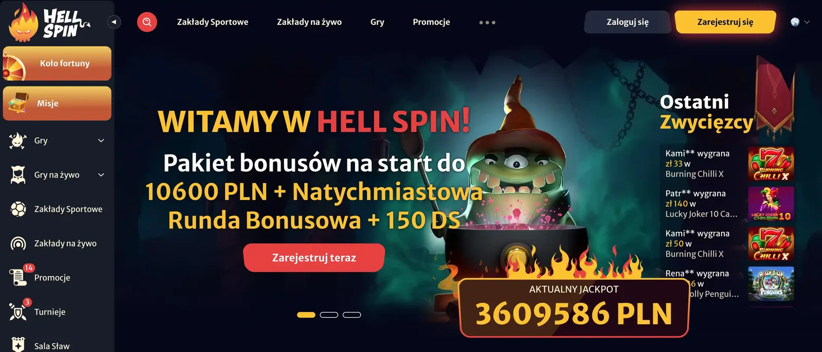 HellSpin Casino website preview